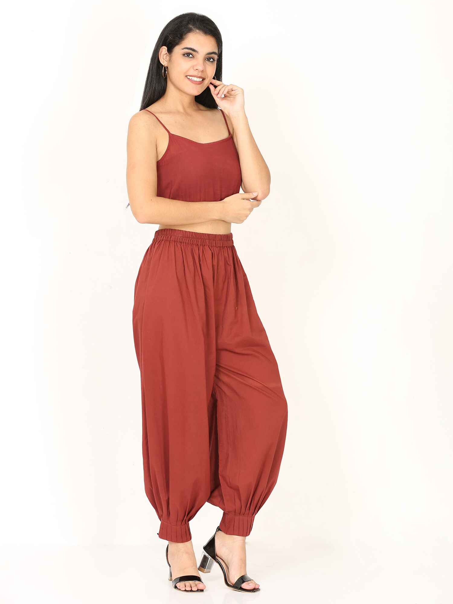 Buy CO COLORS Women Gold Cotton Harem Pant  Free Size Online at Best  Prices in India  JioMart